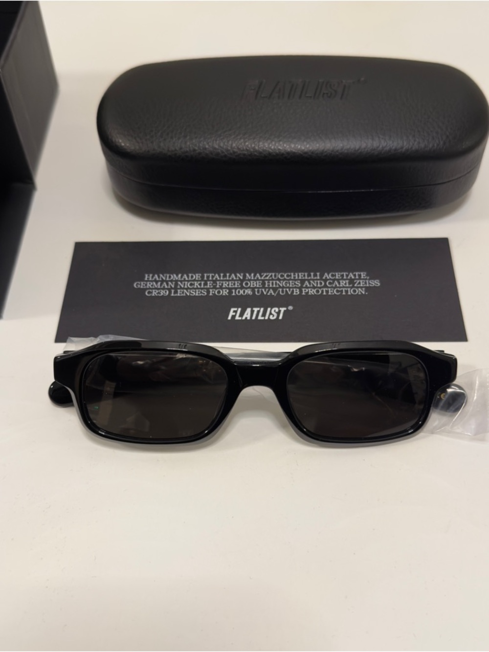 FLATLIST Black Rectangular Sunglasses